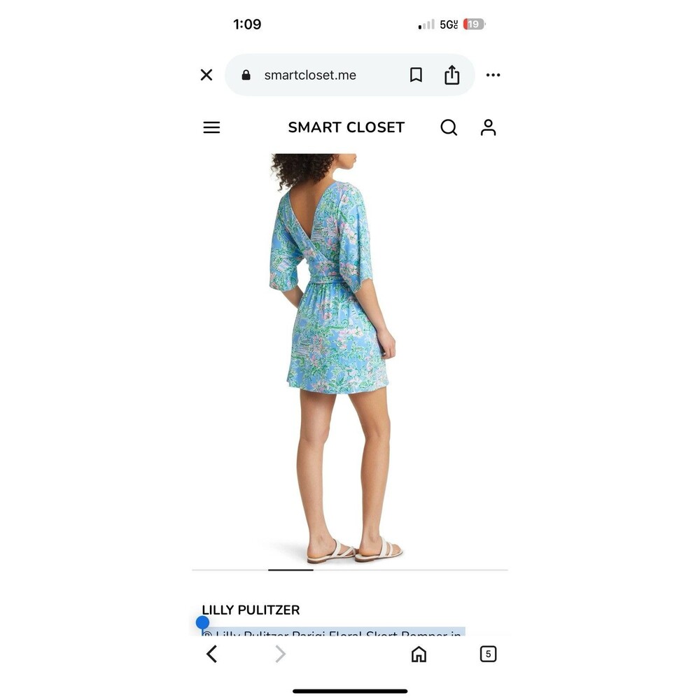 Lilly Pulitzer Parigi Floral Skort Romper in Boca Blue Beneath Bougainville MED - Picture 2 of 8